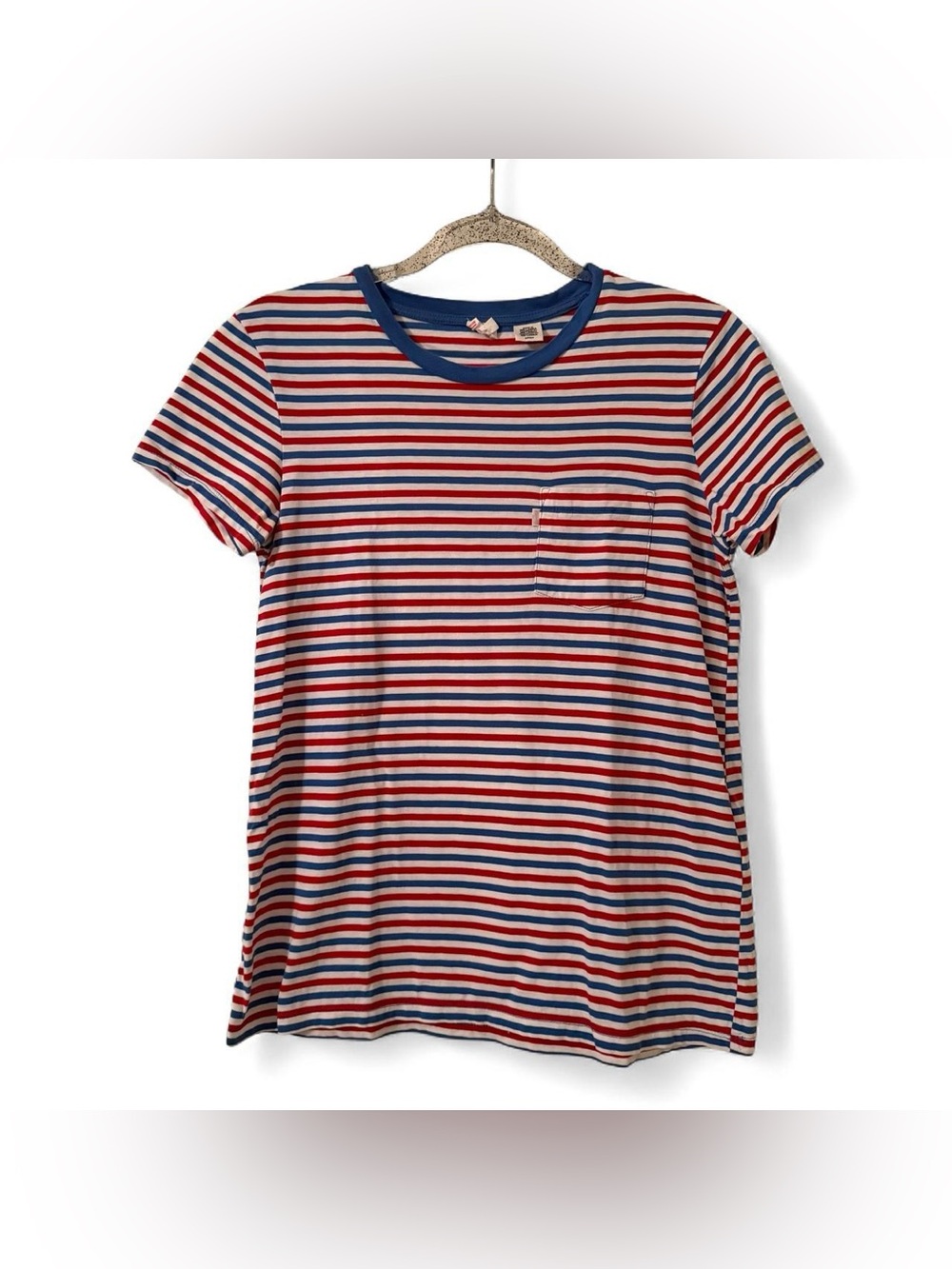 Levi’s Striped Pocket Tee - Red, Blue & White